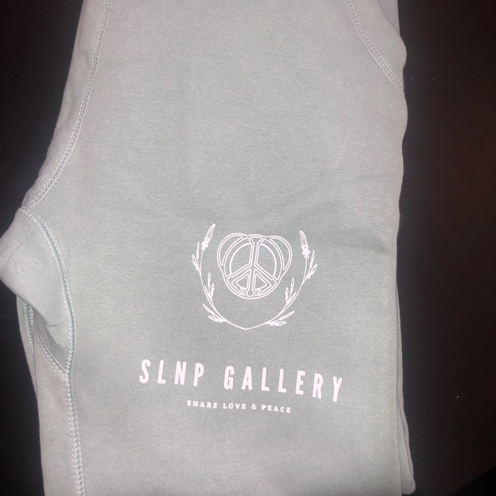 SLNP Gallery Share Love & Peace Premium Sage Joggers